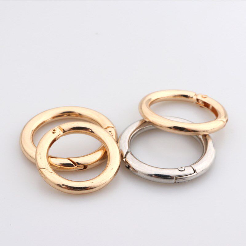 5Pcs Metal O Ring Spring Clasps Jewelry Openable Round Carab - 图3