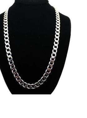 Necklace alloy chain hip-hop fashion simple necklace 12mm wi