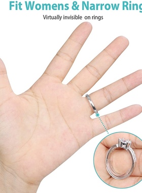 8 Sizes Silicone Invisible Clear Ring Size Adjuster Resizer