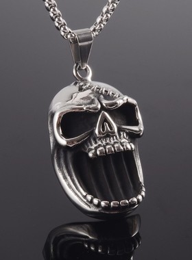 men Vintage Stainless Steel Chain Pendant Necklaces Jewelry