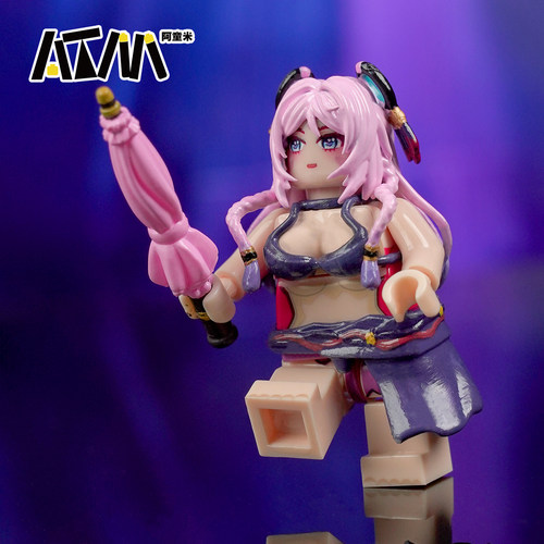 原神西特菈莉周边美少女动漫乐高人仔泳装人偶积木胖手办玩具模型 - 图1