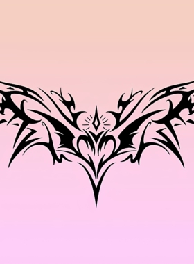 魅魔纹恶魔翅膀防水贴