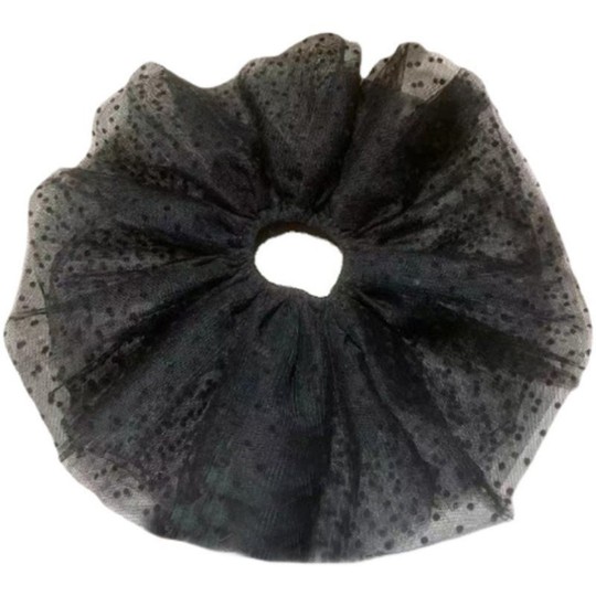 Large lace large intestine scrunchie scrunchie mesh polka dot big hair rope flower girl hair tie high elastic rubber band headband