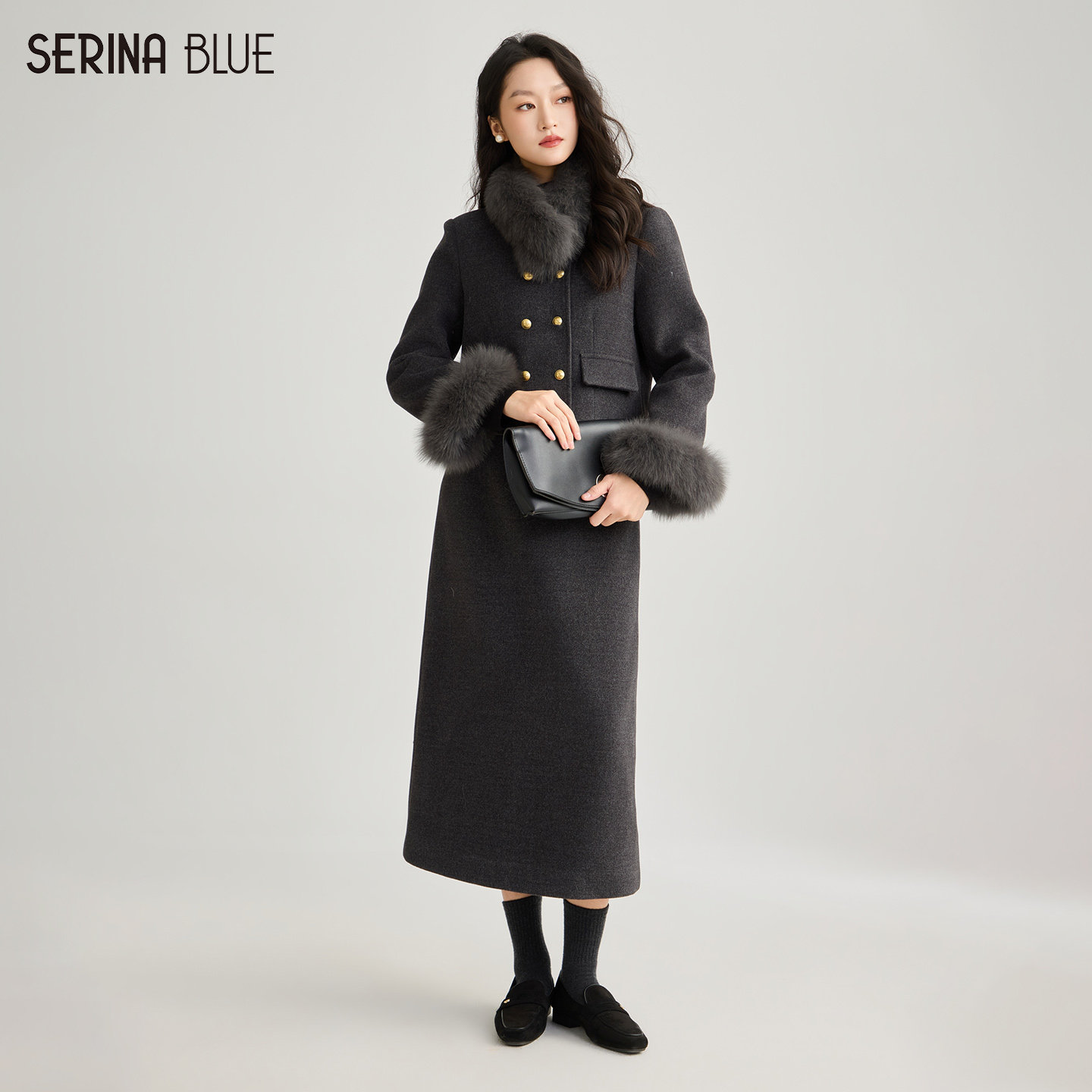 SeRinaBlue商场同款2026春季新款小香风羽绒套装女毛呢外套两件套,淘宝优惠券,粉丝福利购,淘宝优惠卷