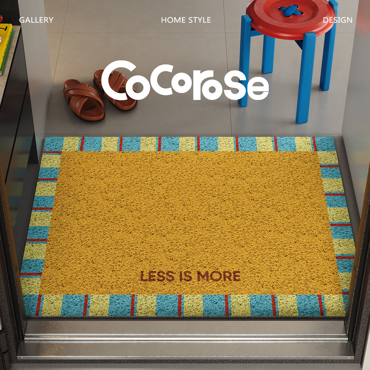 彩色相框多巴胺丝圈入户门地垫进门脚垫蹭土防滑耐脏2026新款地垫,淘宝优惠券,粉丝福利购,淘宝优惠卷