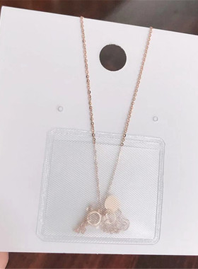 项链纸卡背袋现货自粘PE塑料袋饰品包装耳环贴纸首饰卡不干胶挂袋