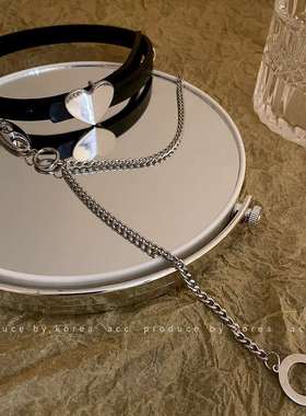Personality fashion belt love necklace choker temperament ne