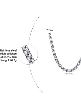 ROUND BOX CHAIN STAINLESS STEEL CHAIN MENS OR WOMENS CHAIN U