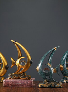 速发招欧乘风电浪装饰摆件家居创意客厅破视办公桌摆设财式酒柜装