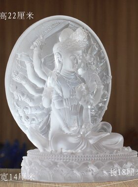 速发古法琉金准提佛母供光璃刚底座发奉佛像客厅供奉摆件