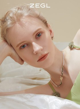 推荐ZEGL设计师花间集系列栀子花人造珍珠项链女U高级感轻奢小众