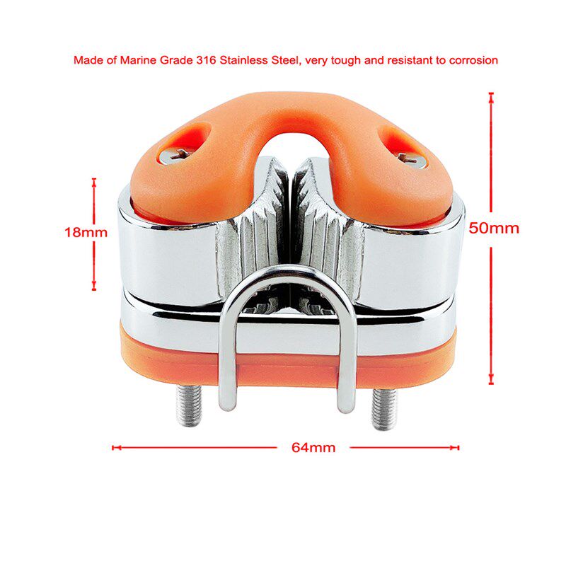 跨境 不锈钢带导环滚珠夹绳器 卡线器 自动夹绳板 普拉提健身器械 - 图1