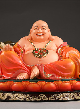 速发树奉笑佛大肚弥勒摆佛件居家客厅供脂佛像大肚佛弥勒菩萨神像