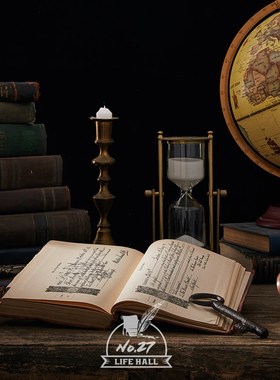 速发复古真旧文书硬皮精装外文英文旧书老书艺装饰摆件道具怀书