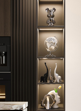 速发高奢玄关酒柜装饰品件摆轻端大气客厅电视柜餐边柜家居工艺品