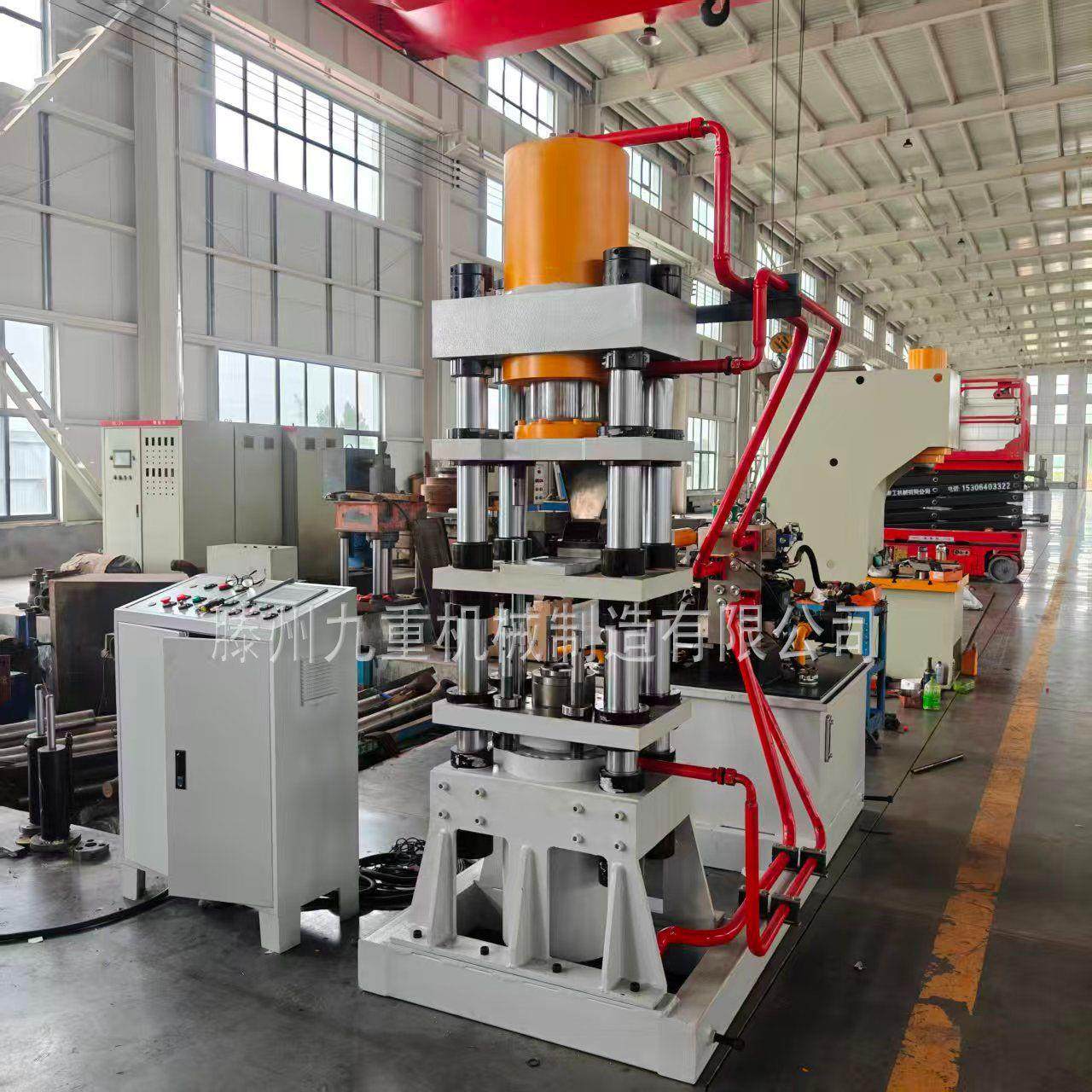 四柱五梁金刚粉压力机伺服快速自动布料钻石粉油压机配带模具,淘宝优惠券,粉丝福利购,淘宝优惠卷