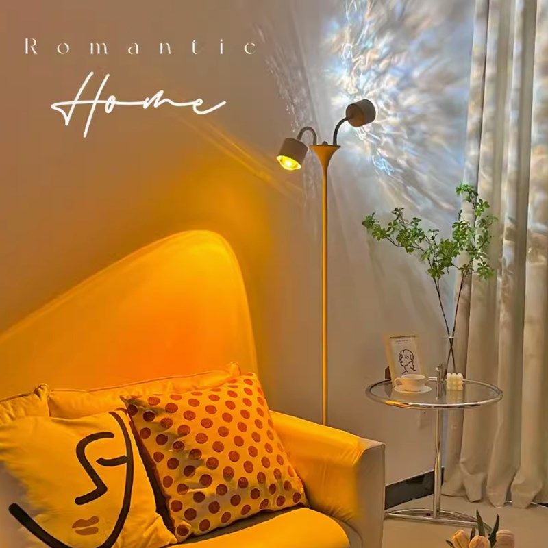 水波纹氛围落地灯双头分叉网红直播拍摄家居美容院果茶店背景灯,淘宝优惠券,粉丝福利购,淘宝优惠卷