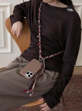 此外，纯手工编织手机挂绳原装混色设计防丢失个性化手腕绳生日礼