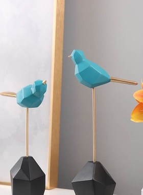 北欧家居客厅摆件创意小鸟工艺礼品摆饰现代简约玄关桌面装饰电视