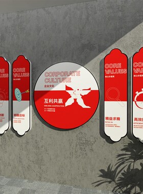 好货办公室墙面企业文化设计布置楼梯扶手台阶装饰公司背景激励志