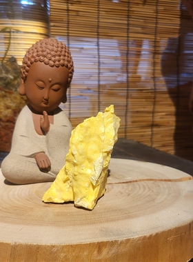 好货天然火山矿石流黄矿石摆件