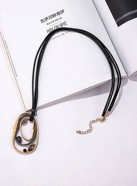 新款女士吊坠毛衣炼简约时尚级感饰品项链欧美