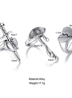 Love tears eyes ring womens  爱心戒指流泪眼睛戒指