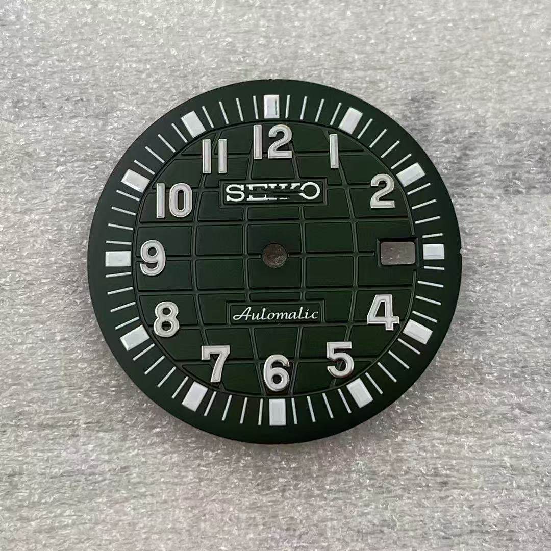 32mm新款手雷表盘 适合装nh35机芯  绿色夜光 改装字面,淘宝优惠券,粉丝福利购,淘宝优惠卷