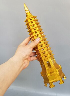 铜玲珑塔七层九层十三层13层文昌塔定做底座铜塔工艺摆件玲珑宝塔