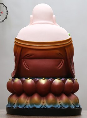 好货如意树脂弥勒佛 鎏金古彩开心大肚笑佛供奉 家用弥勒佛摆件