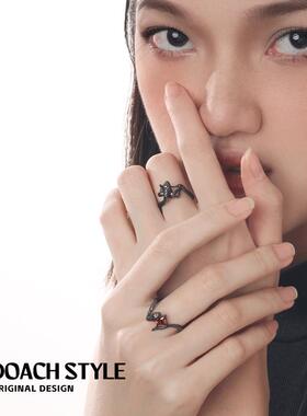 DOACHD纯银暗黑高级蛇形情侣对戒