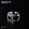 DOACH Iris S925 sterling silver tail ring for men and women