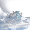 Linglan fish ring S925 sterling silver does not fade