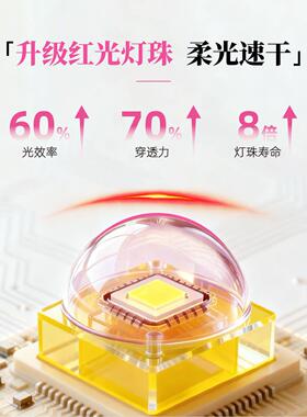 西指西美甲灯红光烤灯蓄电款光疗灯大功率速干不黑手美甲店专用