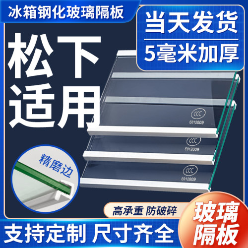 适用松下冰箱冷藏冷冻室隔板玻璃分层隔板置物架冰箱配件大全 - 图0
