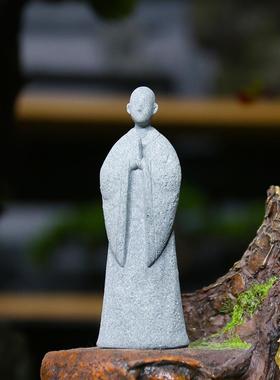 A6L景观僧佛像小摆件花卉园艺盆景假山微景观造景佛陀人物小