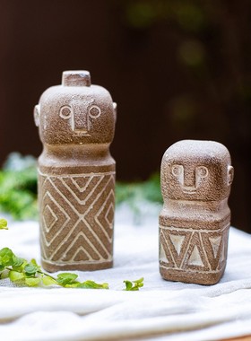 速发像古风格雕远摆件几何装术仿石像艺饰人像陈设庭院花园别墅