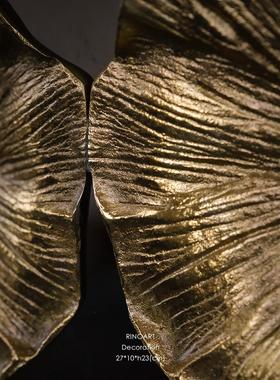 若奈 金色银杏叶手工“文人财”书立书夹书靠书房收纳整理