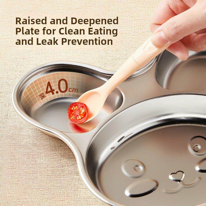 崔大煌316不锈钢儿童餐盘分饭盘卡通家用食品级婴儿餐具防摔,淘宝优惠券,粉丝福利购,淘宝优惠卷