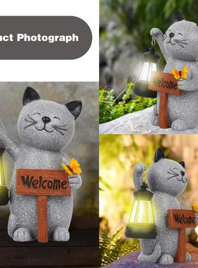 跨境可爱动物提灯摆件太阳能户外花园庭院创意场景装饰temu热销