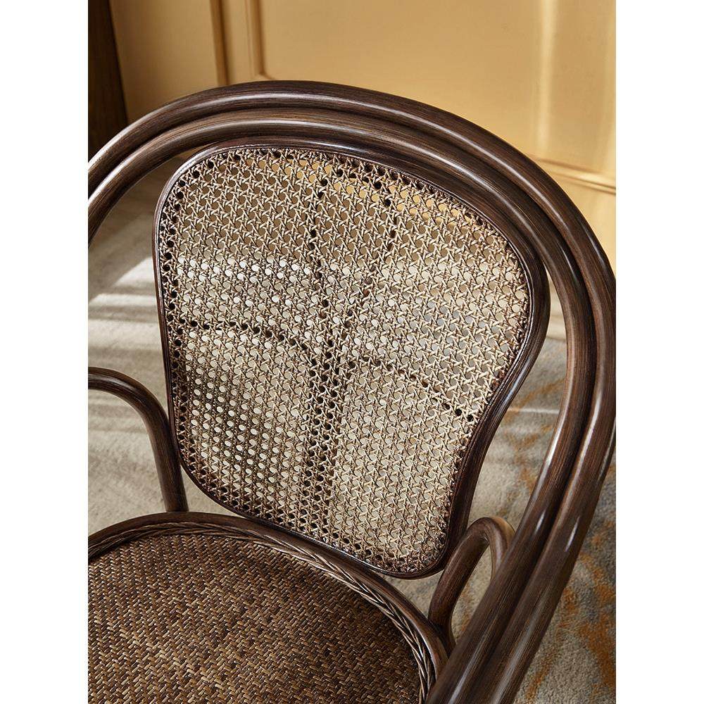 藤靠背椅天然真藤椅老人椅单人靠背椅家用扶手椅老式藤编阳台滕椅,淘宝优惠券,粉丝福利购,淘宝优惠卷