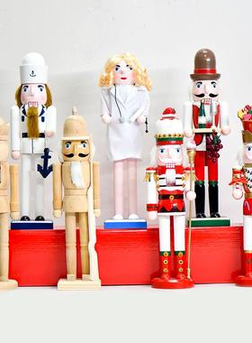 38cm胡桃夹子木偶人物士兵雪花国王模型摆件新年耶诞节装饰品礼物