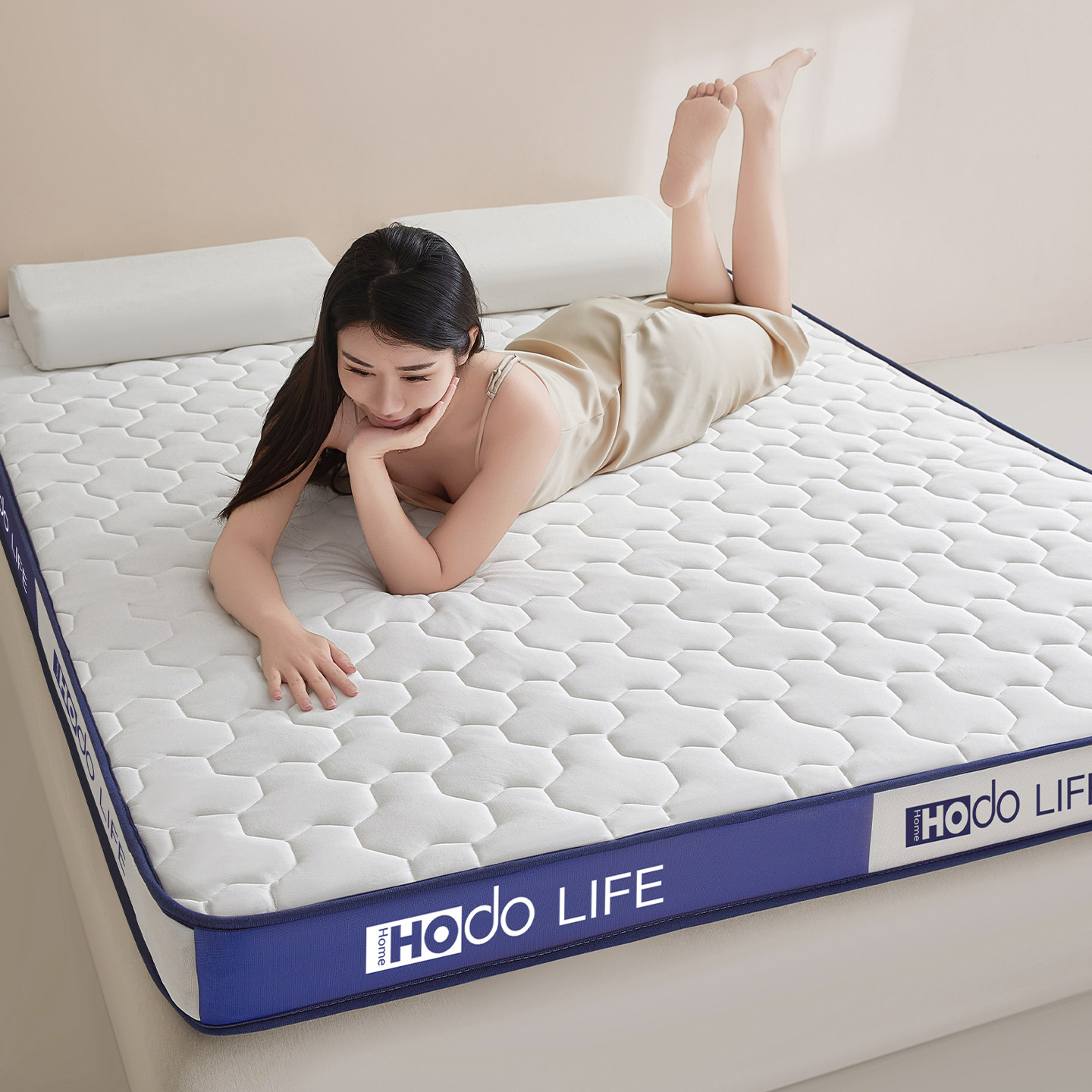 红豆乳胶记忆棉床垫软垫家用卧室榻榻米180x200海绵被褥铺底单人,淘宝优惠券,粉丝福利购,淘宝优惠卷