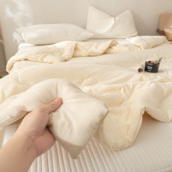 Red bean Xinjiang cotton and linen air conditioning quilt summer cooling quilt