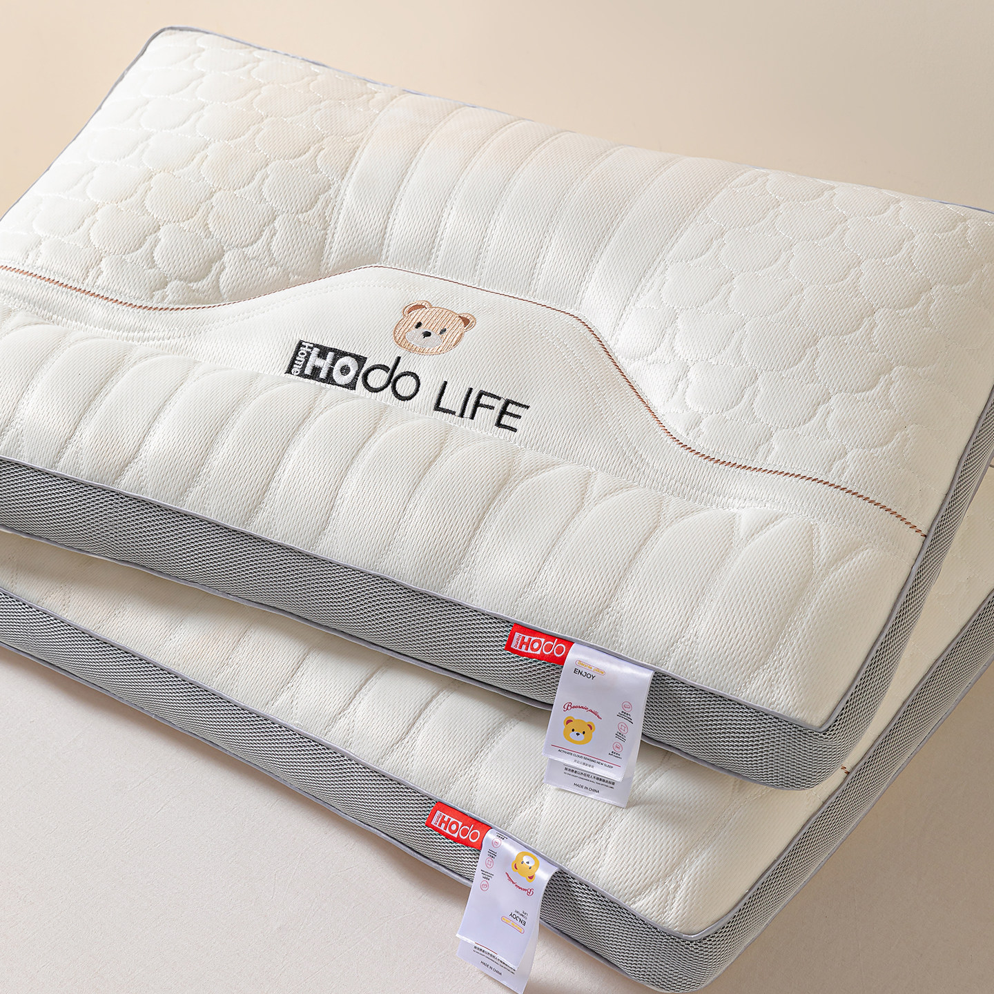 红豆枕头枕芯护颈椎助睡眠深睡枕成人睡觉乳胶枕侧睡枕家用一对男,淘宝优惠券,粉丝福利购,淘宝优惠卷