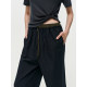 Hua Jiyan Hidden Plaid Pants 100 Cotton Plaid Elastic Waist Wide Leg Straight Pants Versatile Casual Pants Women Summer