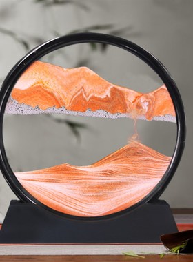 流沙画摆件创意艺术沙漏客厅办公室酒柜电视柜轻奢家居装饰品礼物