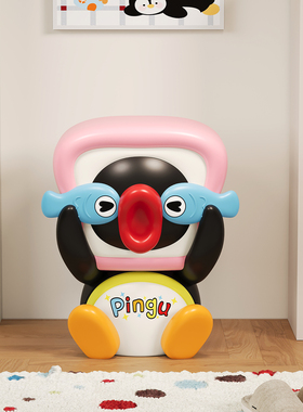 pingu企鹅换鞋凳落地摆件礼物