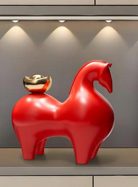 马上有钱摆件开业礼物家居装饰品