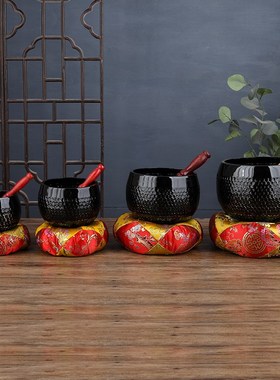 速发庆铜铜罄佛罄家用供佛铜罄钵佛音碗大馨铜引纯磬摆件佛具用品